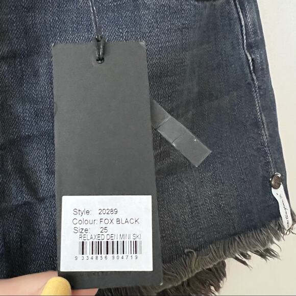 One Teaspoon Junkyard Relaxed Denim Mini Skirt in Fox Black - Picture 4 of 7